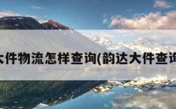 韵达大件物流怎样查询(韵达大件查询单号)