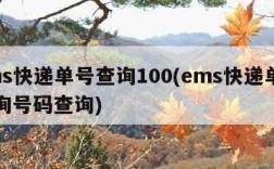 ems快递单号查询100(ems快递单号查询号码查询)