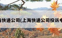 上海快递公司(上海快递公司投诉电话)