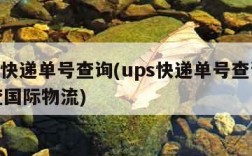 ups快递单号查询(ups快递单号查询怎样查国际物流)